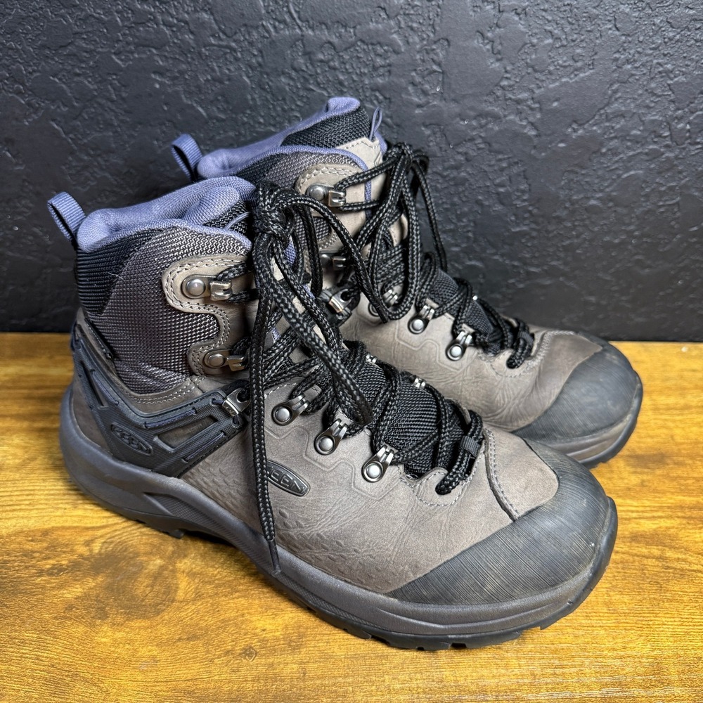 Keen Karraig Mid 1022533 Grey Leather Waterproof‎ Hiking Boot Womens 8.5
